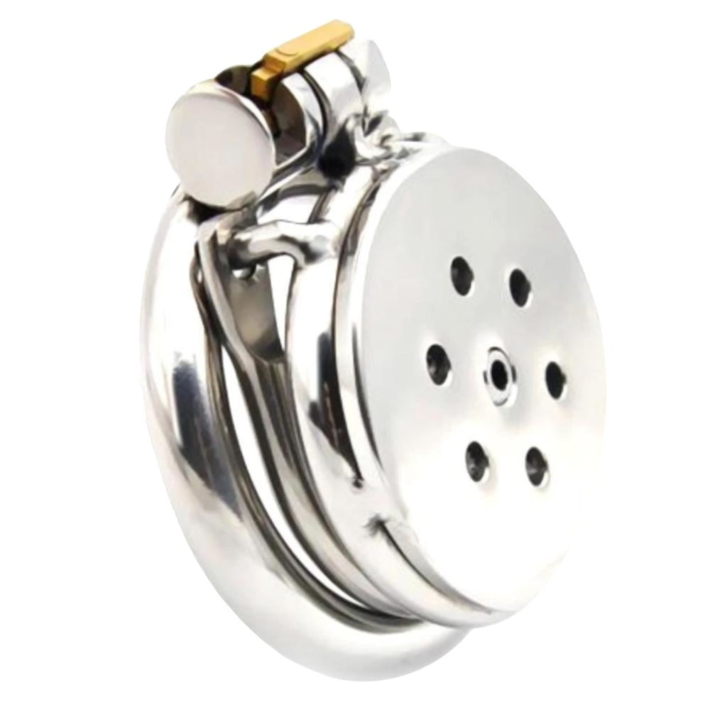 Metal Flat Gatling Chastity Cage