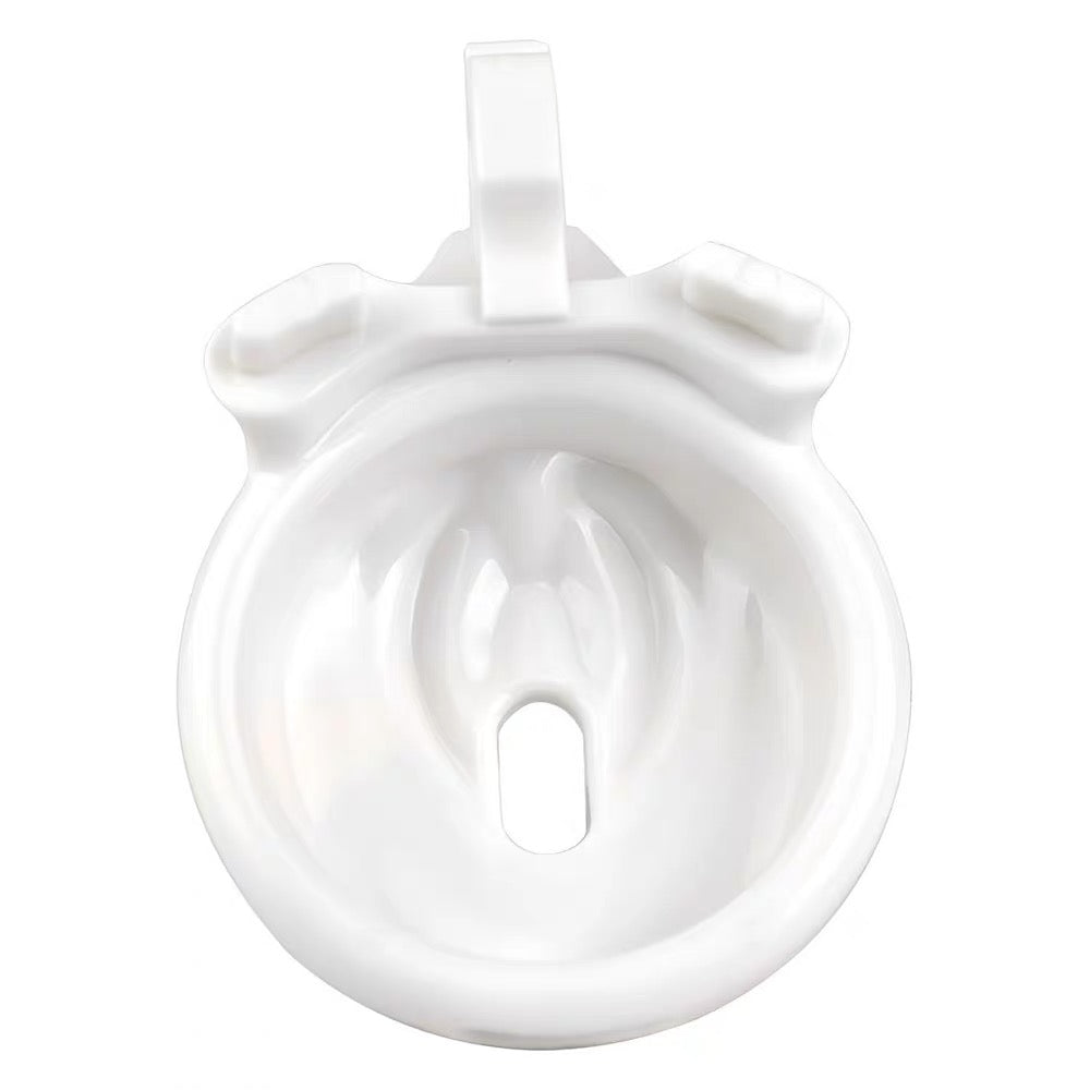 White Sissy Chastity Cage #1