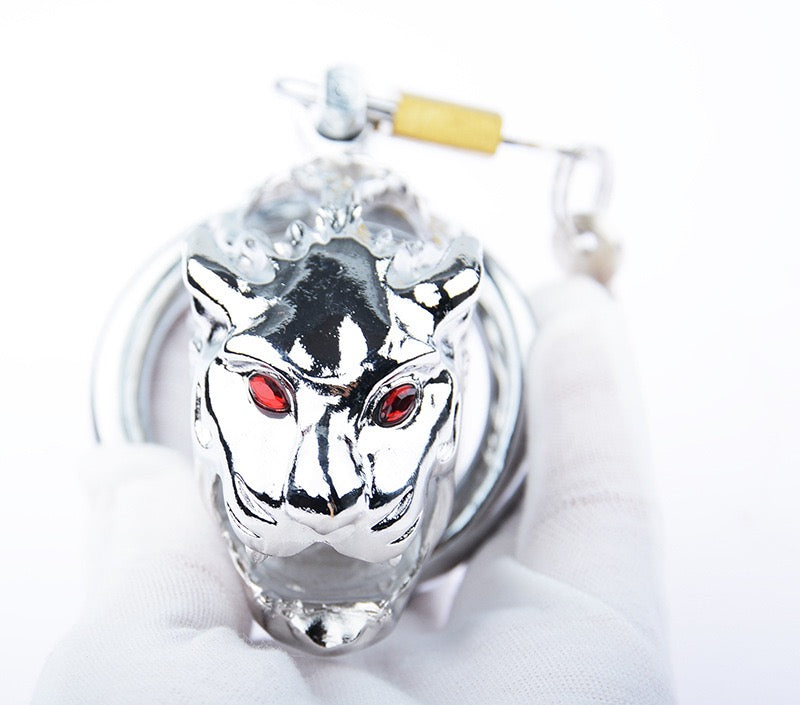 Xscockcage| Ruby Eyes Tiger Metal Chastity Cage