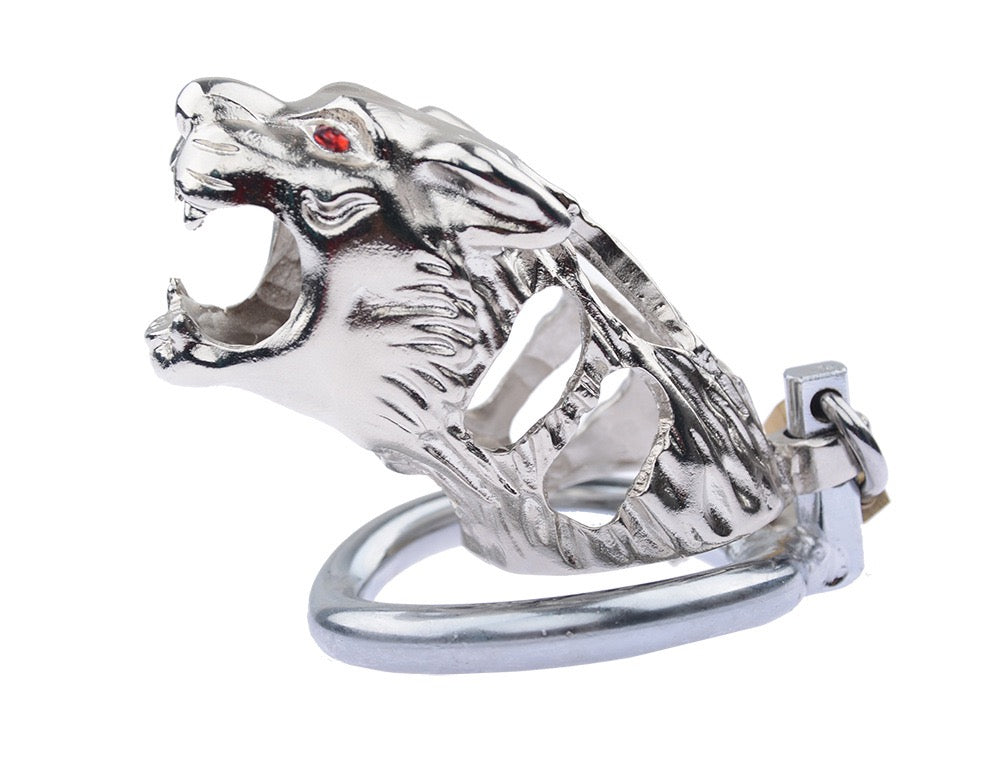 Xscockcage| Ruby Eyes Tiger Metal Chastity Cage
