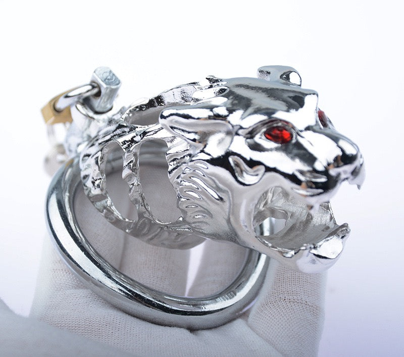 Xscockcage| Ruby Eyes Tiger Metal Chastity Cage