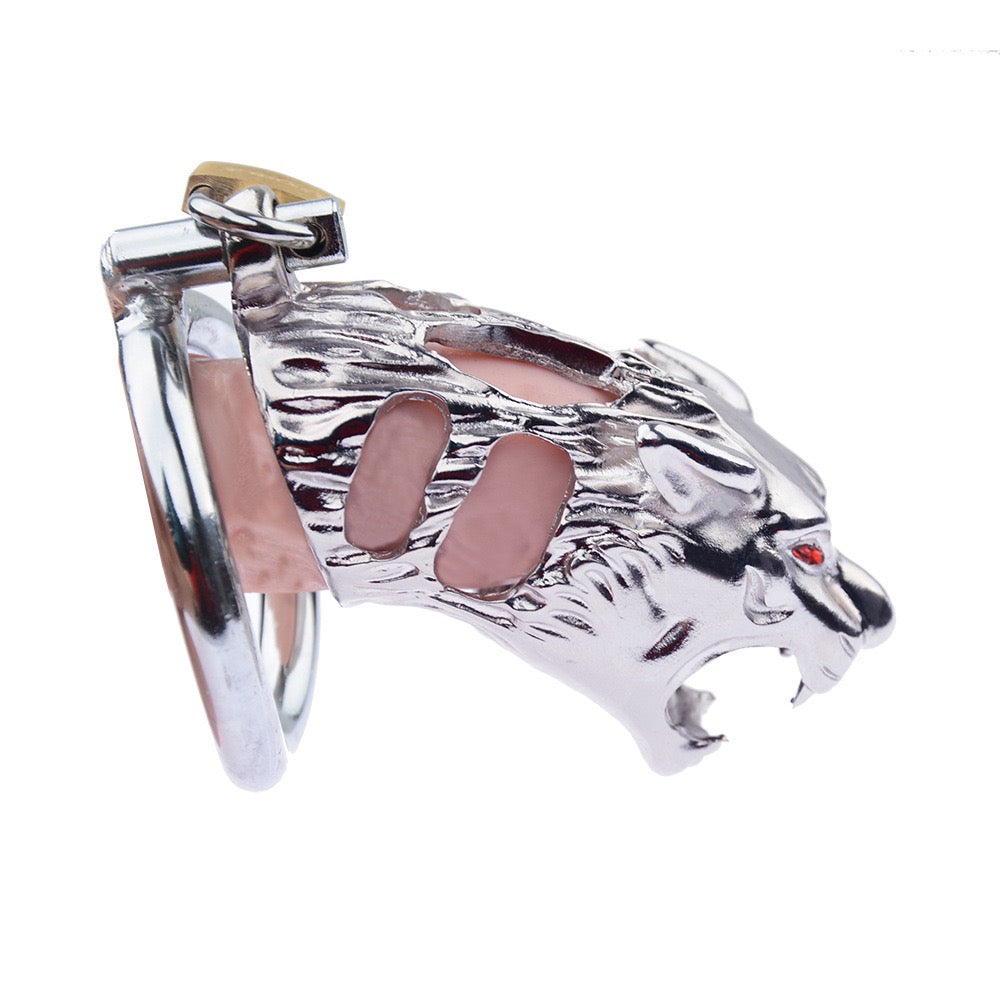 Xscockcage| Ruby Eyes Tiger Metal Chastity Cage