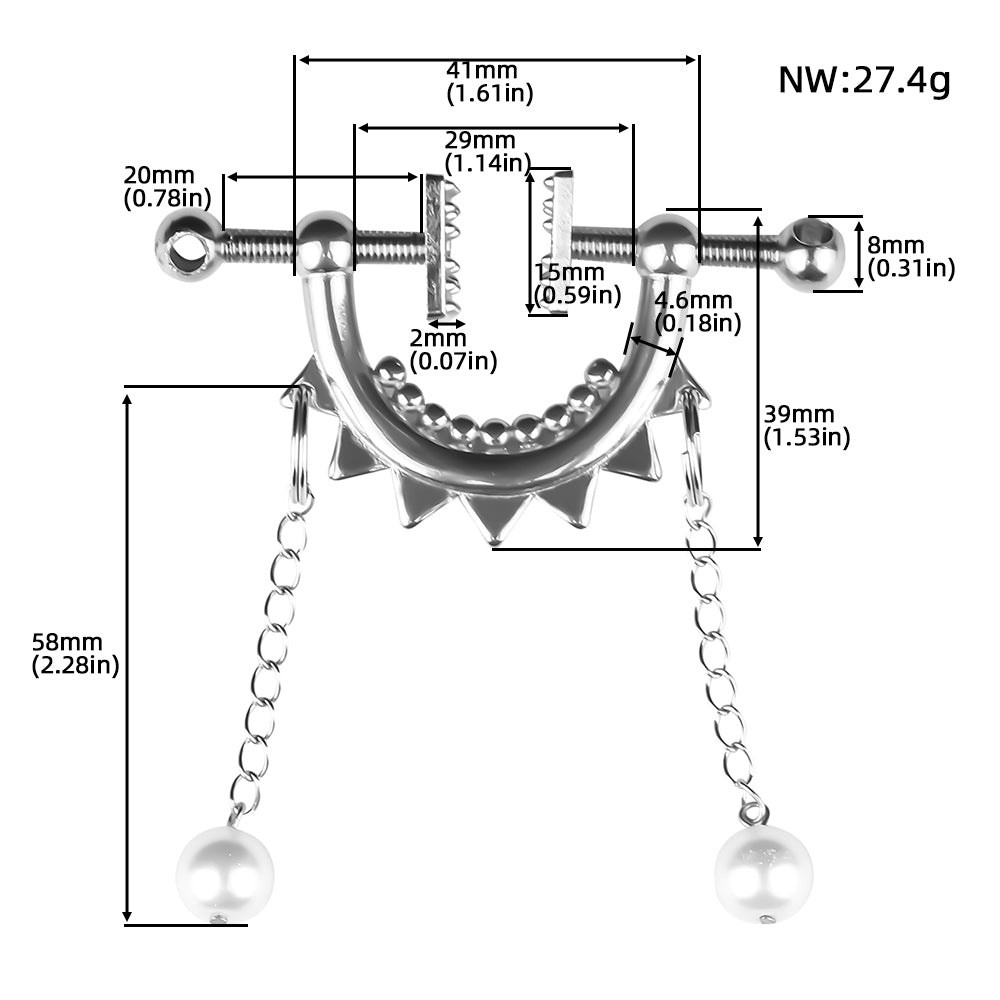 Gear&Pearl Shape Nipple Clamp