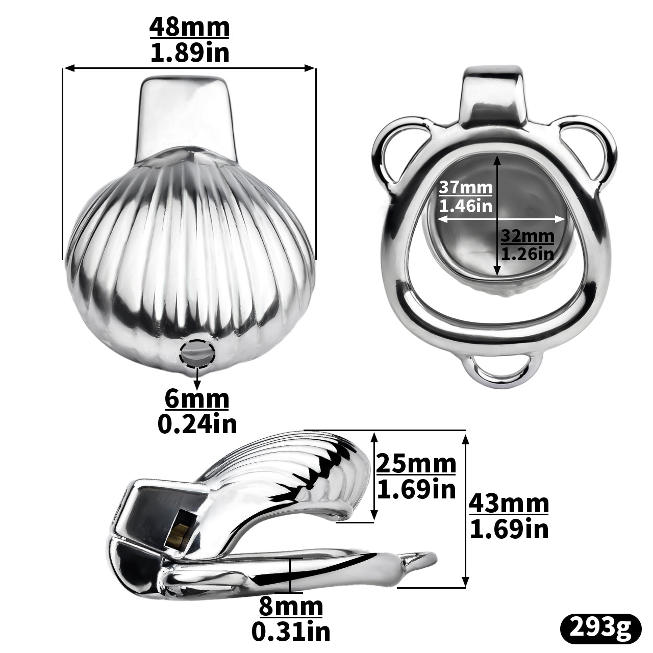 Xscockcage| Shell Chastity Cage