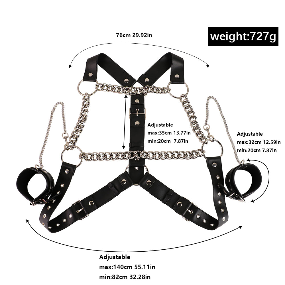 Leather Sex Body Bondage Harness Belt