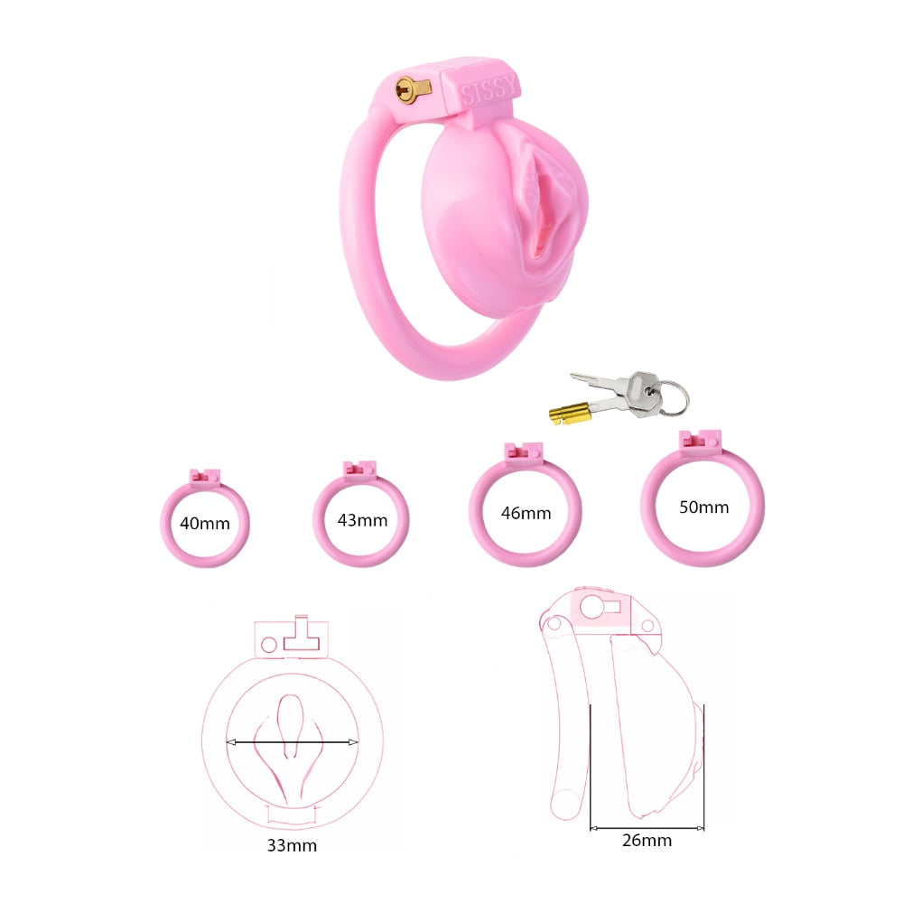 Best Pink Sissy Chastity Cage #2