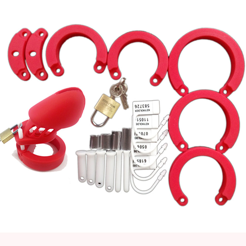 Xscockcage | Cage à pénis en silicone rouge