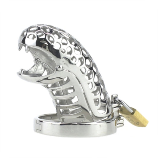 Unleash Your Desires: Metal Venom Spiked Chastity Cage - Ultimate Control