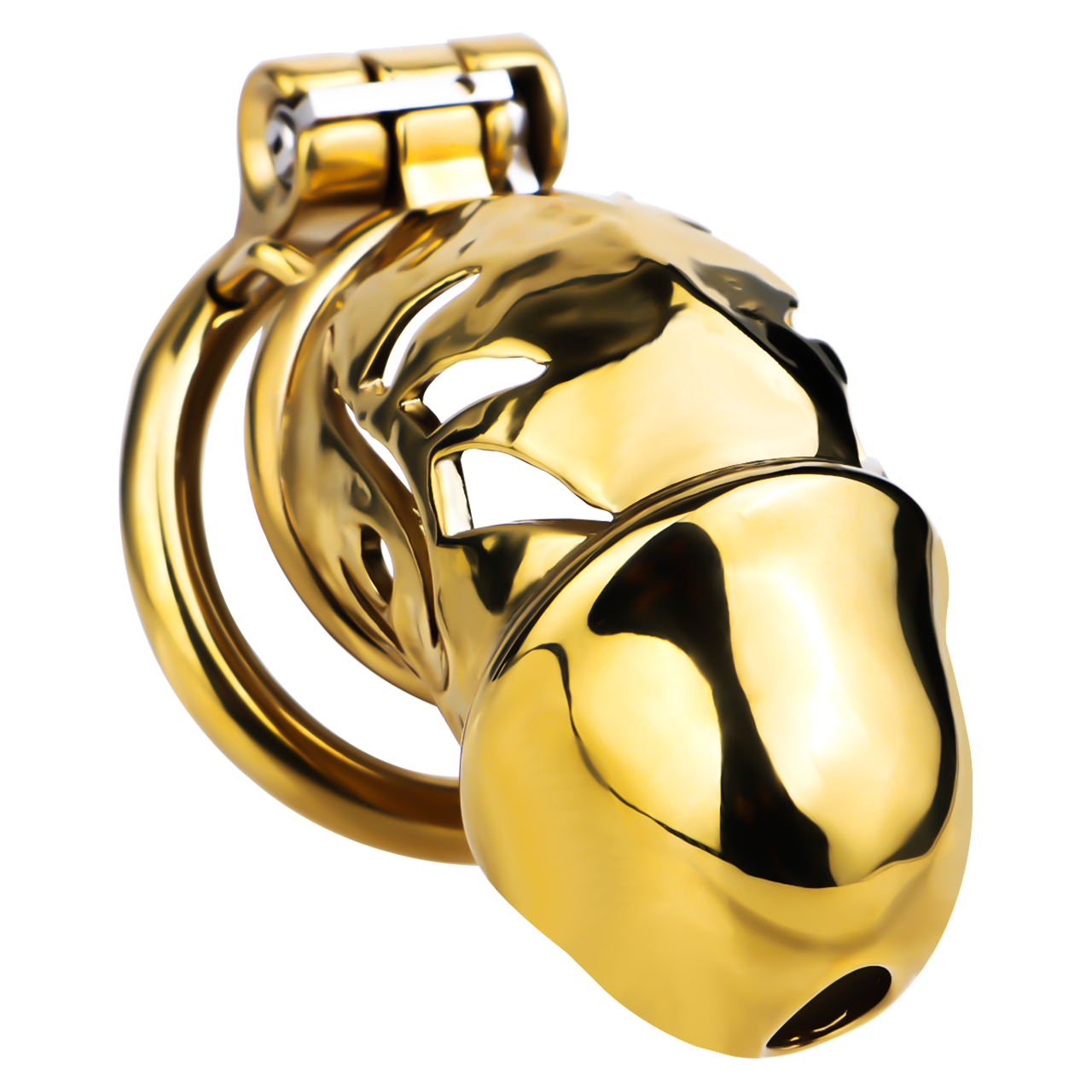 Xscockcage| Gilded Enchanting Eye Metal Hollow Lock Ring Chastity Cage