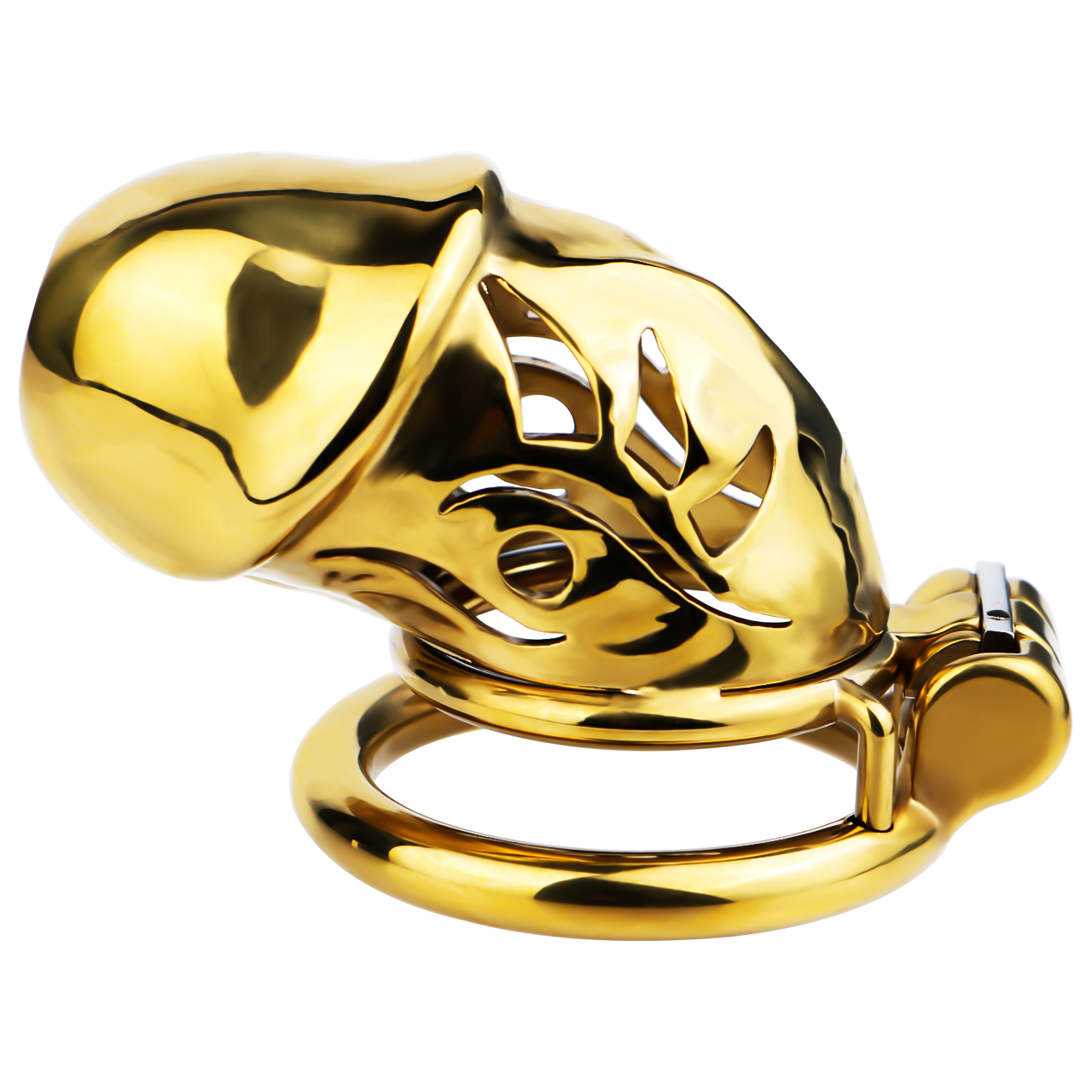 Xscockcage| Gilded Enchanting Eye Metal Hollow Lock Ring Chastity Cage