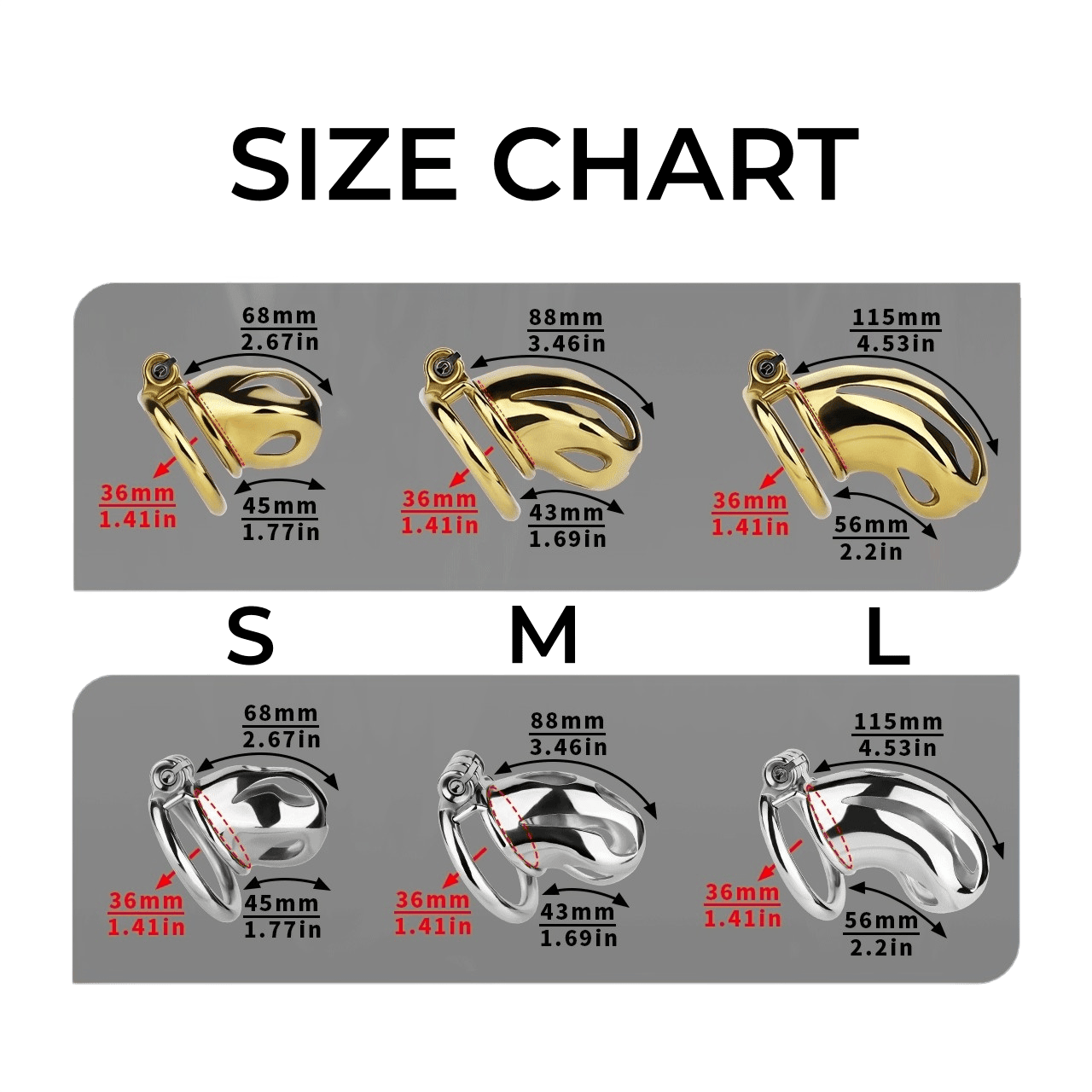 Xscockcage| Golden COBRA Integrated Metal Chastity Cage