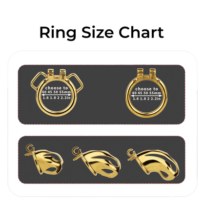 Xscockcage| Golden COBRA Integrated Metal Chastity Cage