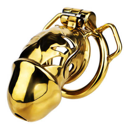 Xscockcage| Gilded Enchanting Eye Metal Hollow Lock Ring Chastity Cage