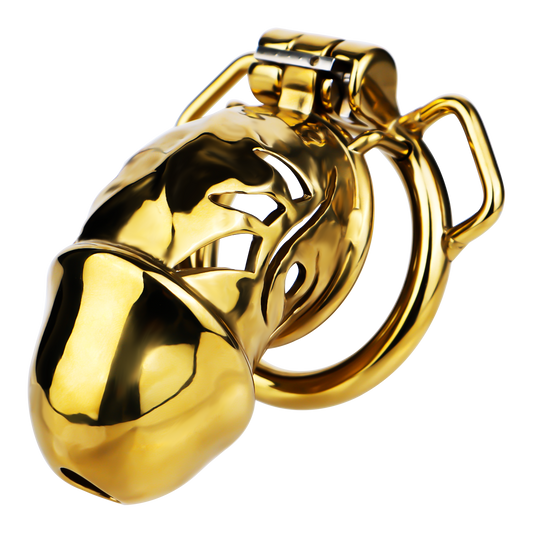 Xscockcage| Gilded Enchanting Eye Metal Hollow Lock Ring Chastity Cage