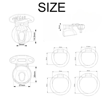 Xscockcage| Bowknot Inverted Cage Chastity Cage (S)