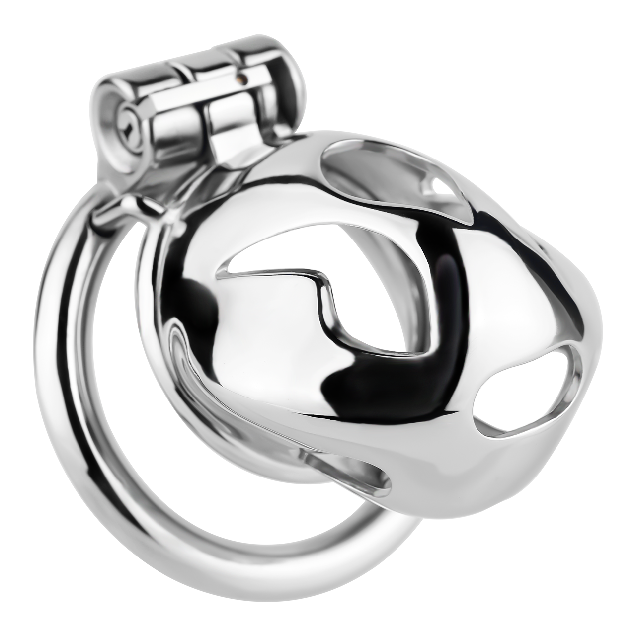 Xscockcage| Sliver COBRA Integrated Metal Chastity Cage