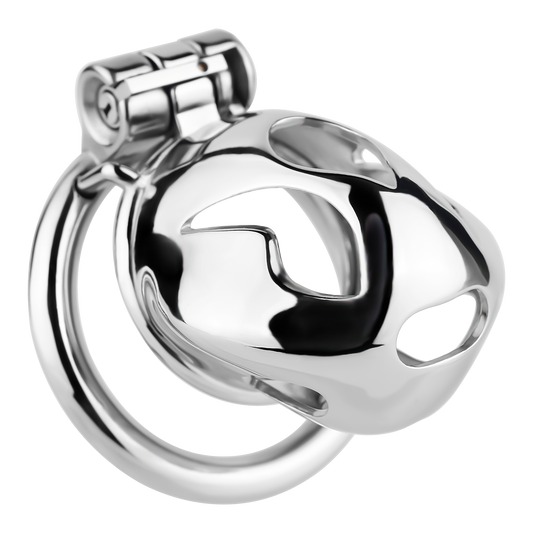 Xscockcage| Sliver COBRA Integrated Metal Chastity Cage