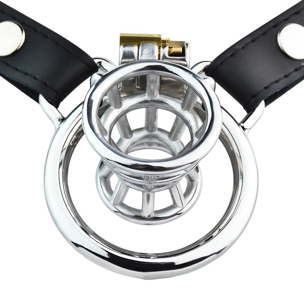 Xscockcage| Metal Fish Trap Inverted Chastity Device Sissy Chastity Cage(Regular Ring)