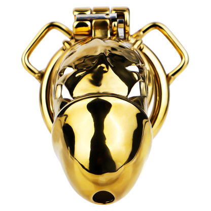 Xscockcage| Gilded Enchanting Eye Metal Hollow Lock Ring Chastity Cage