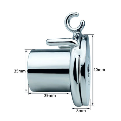 Xscockcage| Jaula de castidad invertida plana de metal con tubo de silicona y gancho de bola