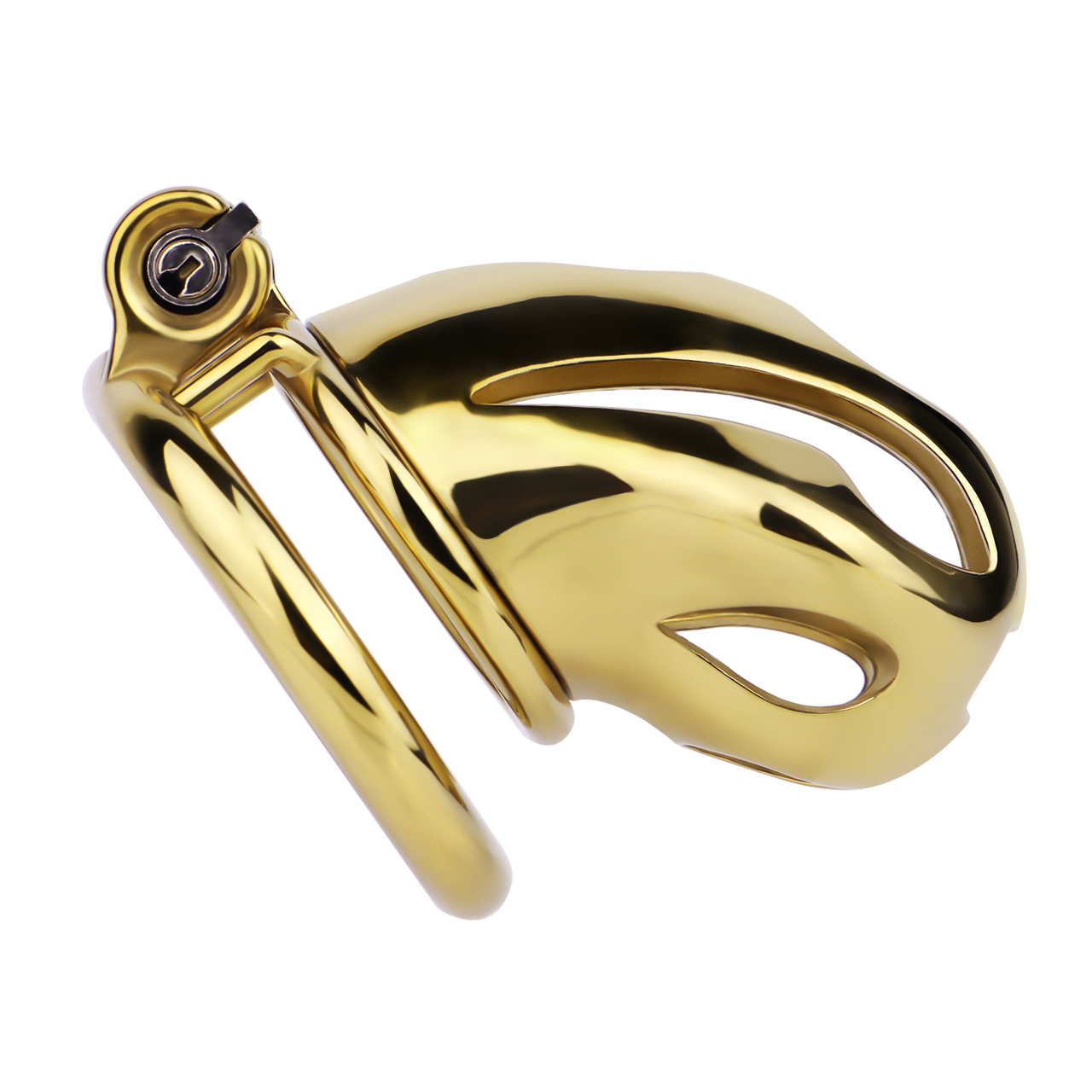 Xscockcage| Golden COBRA Integrated Metal Chastity Cage
