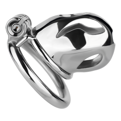 Xscockcage| Sliver COBRA Integrated Metal Chastity Cage