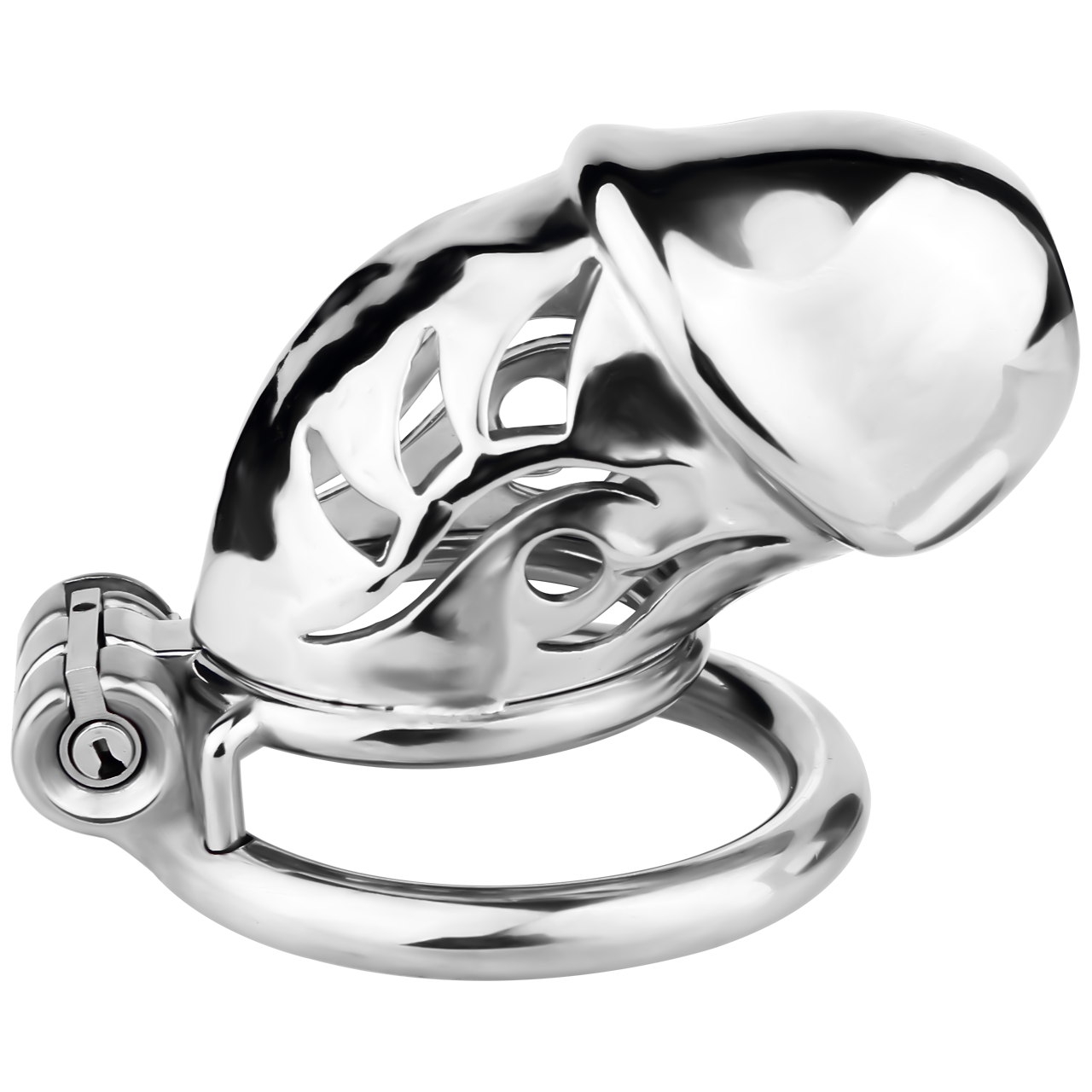 Xscockcage| Silver Wing Phantom Metal Hollow Lock Cage Chastity Cage