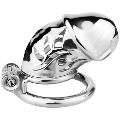 Xscockcage| Silver Wing Phantom Metal Hollow Lock Cage Chastity Cage