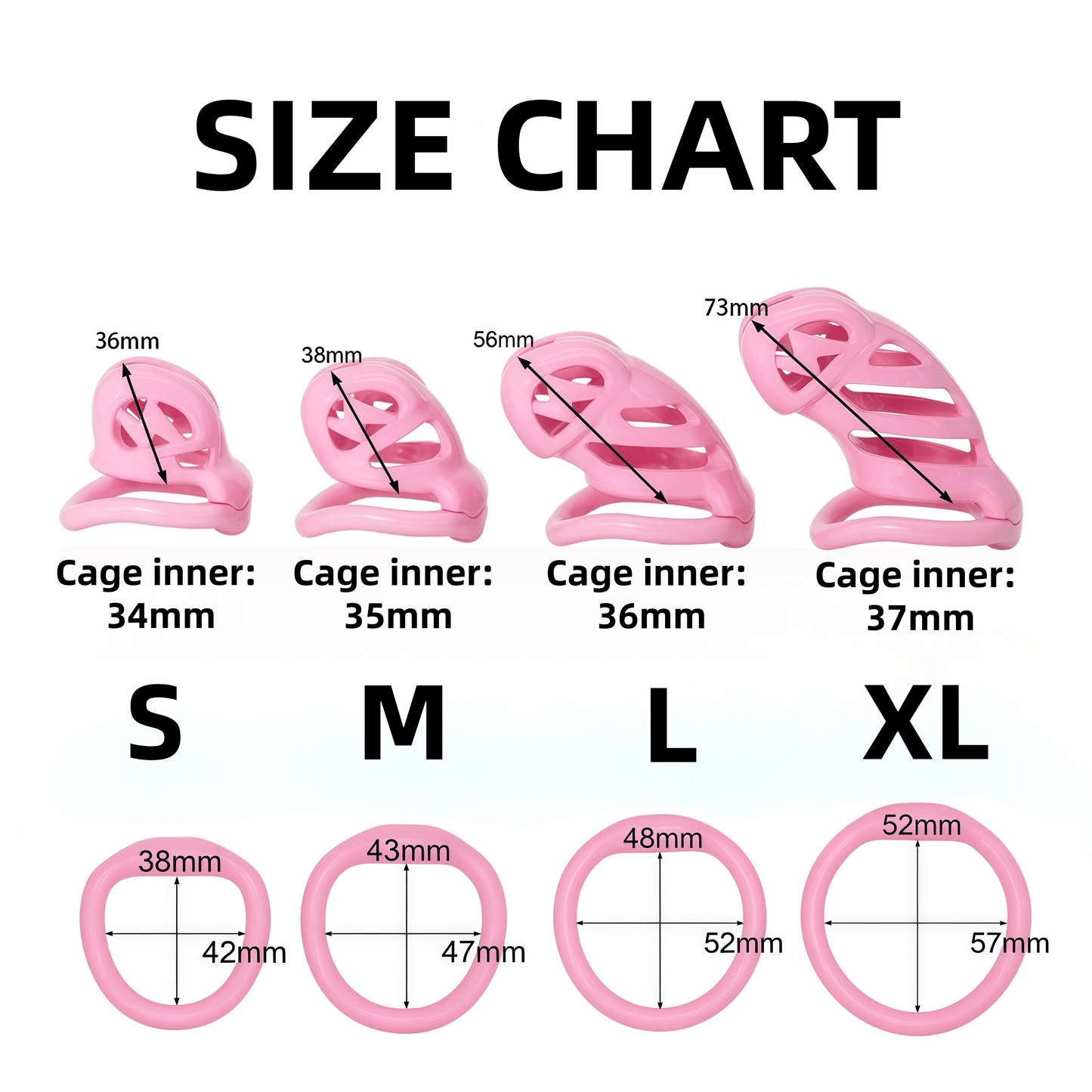 Xscockcage| Viper Black/Pink Cobra Chastity Cage 2.0