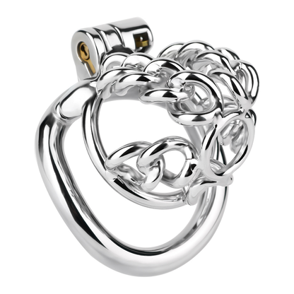 Xscockcage| Steel Chain CB Cage Chastity Cage– Hollow, Lockable, Breathable