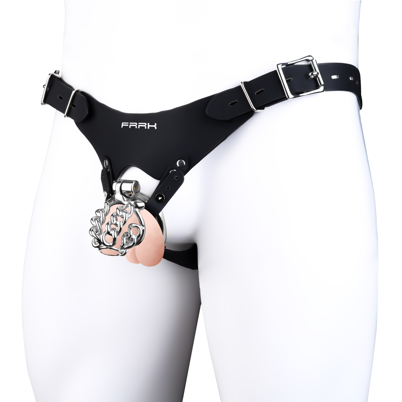 Xscockcage| Steel Chain CB Cage Chastity Cage– Hollow, Lockable, Breathable