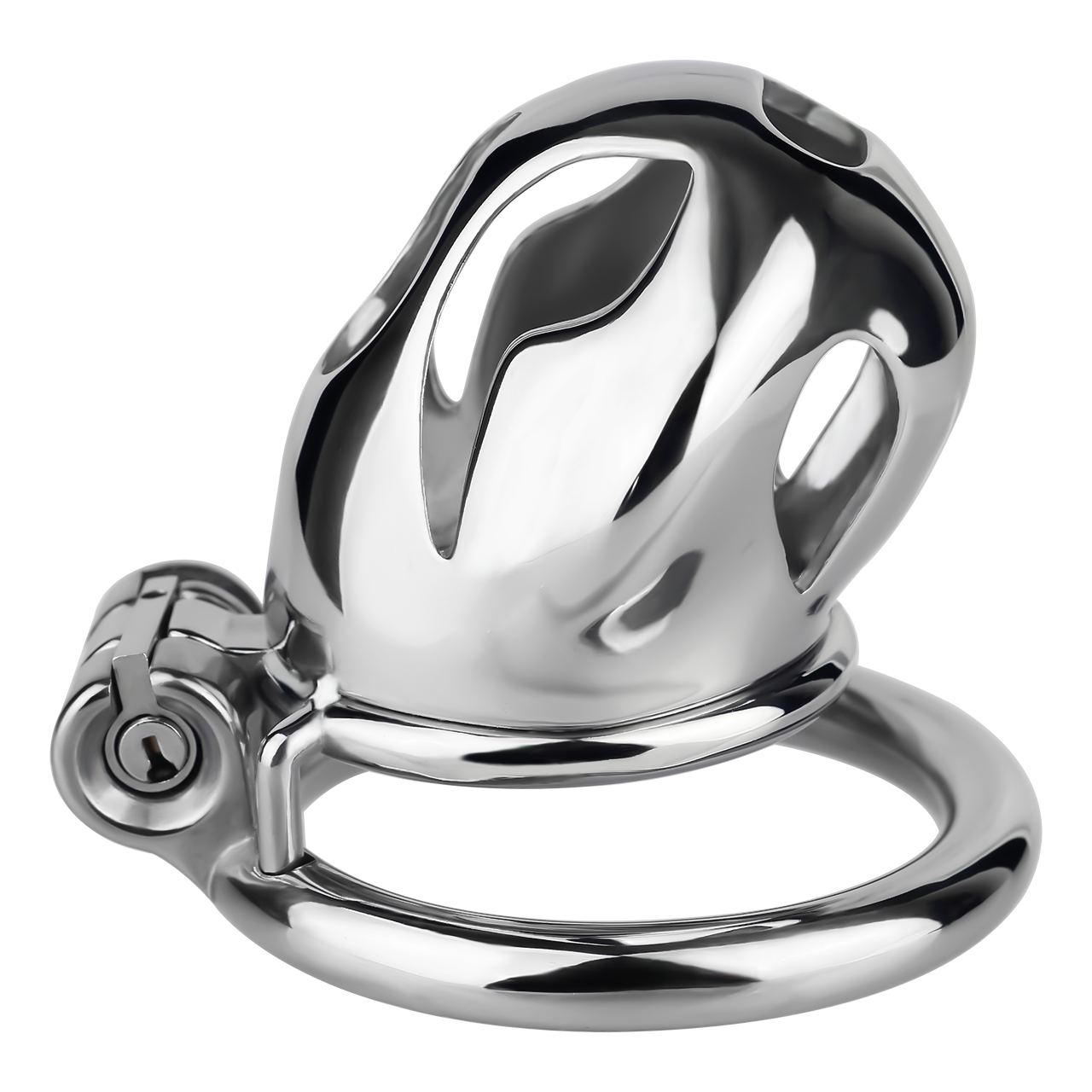 Xscockcage| Sliver COBRA Integrated Metal Chastity Cage