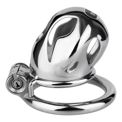 Xscockcage| Sliver COBRA Integrated Metal Chastity Cage