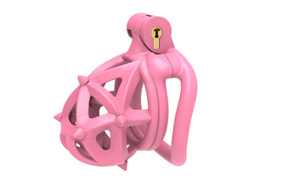 Xscockcage| Pink 3D-Printed Spiked Chastity Cage