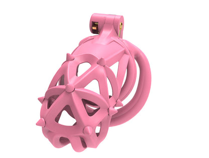 Xscockcage| Pink 3D-Printed Spiked Chastity Cage