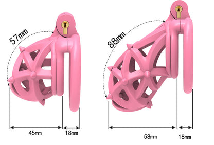 Xscockcage| Pink 3D-Printed Spiked Chastity Cage