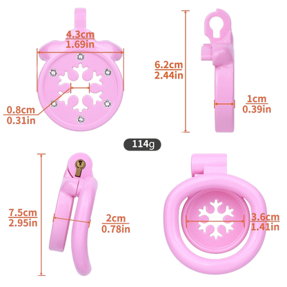 Xscockcage| Dimond Snow Chastity Cage