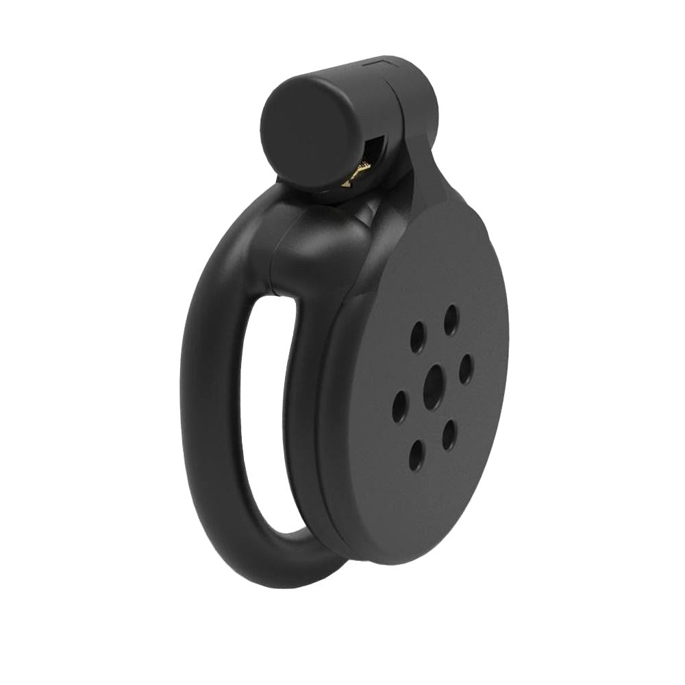 Black Plastic Flat Chastity Cage 