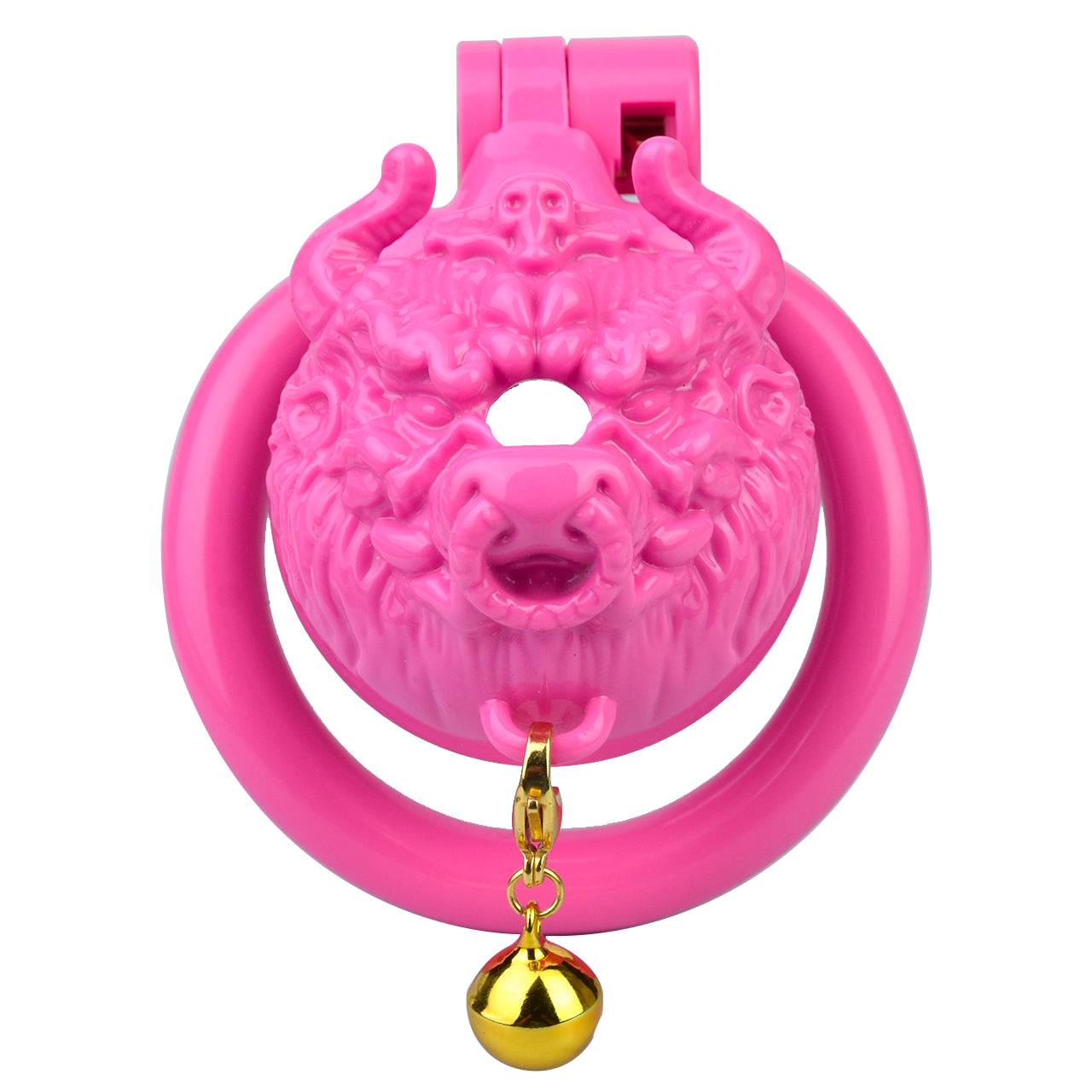 Xscockcage | Cage de chasteté sissy tête de taureau - Cage de chasteté rose