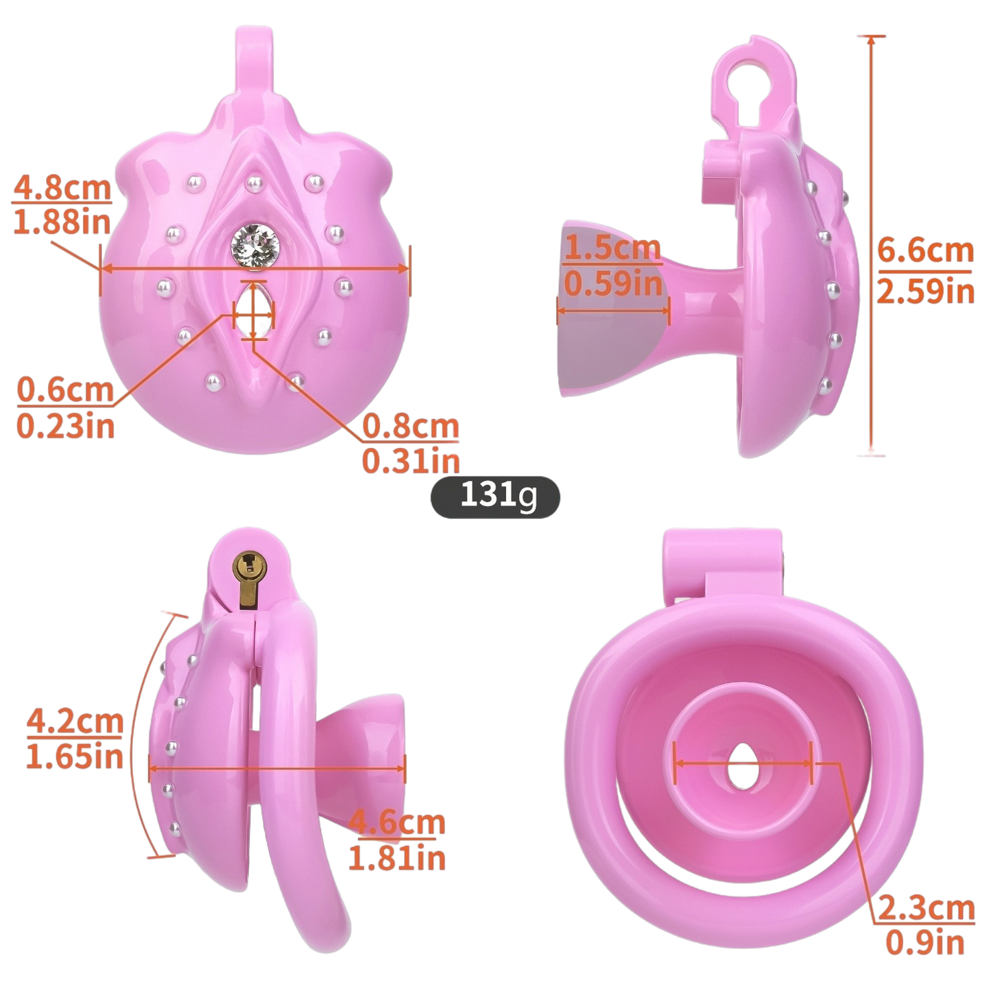 Xscockcage| Dimond Labia Chastity Cage