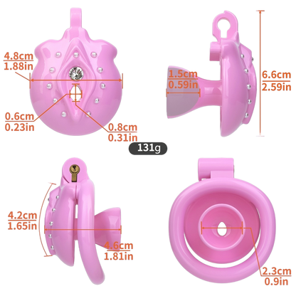 Xscockcage| Dimond Labia Chastity Cage