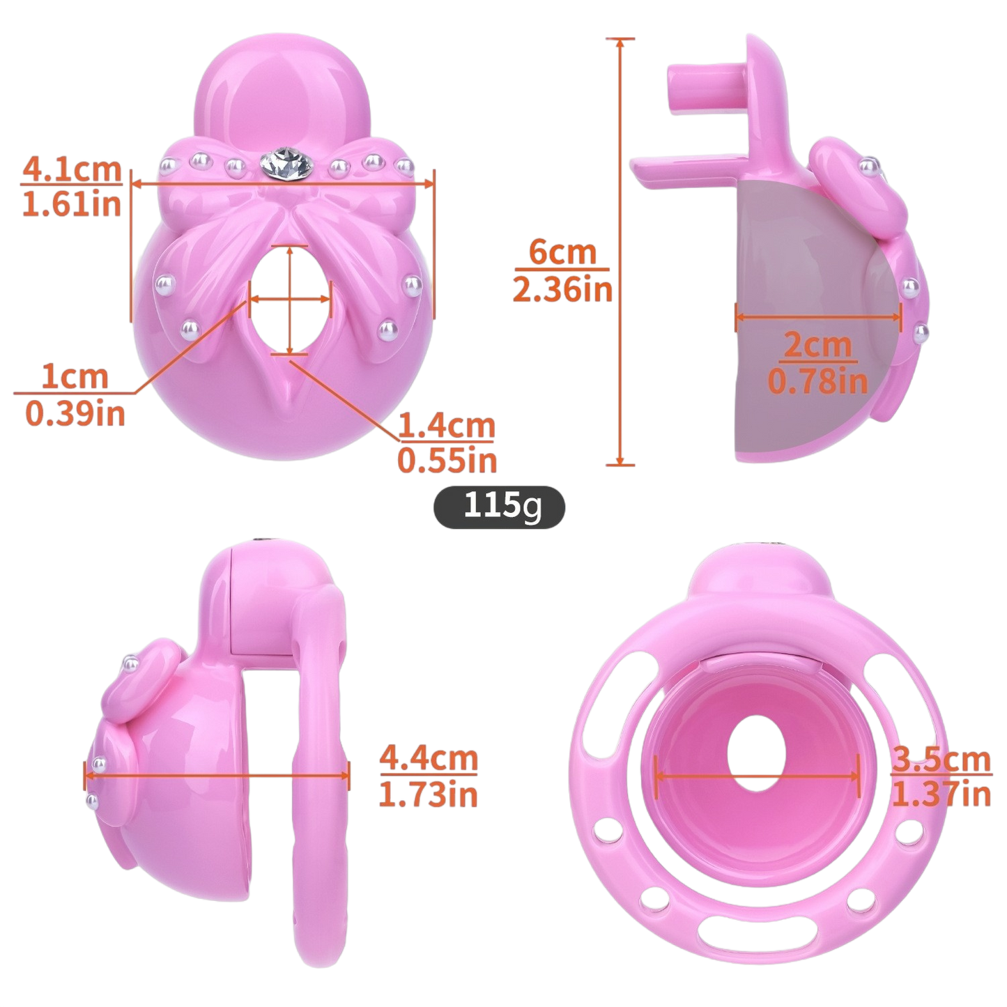 Xscockcage| Gaîne de Chasteté Diamant Bowknot