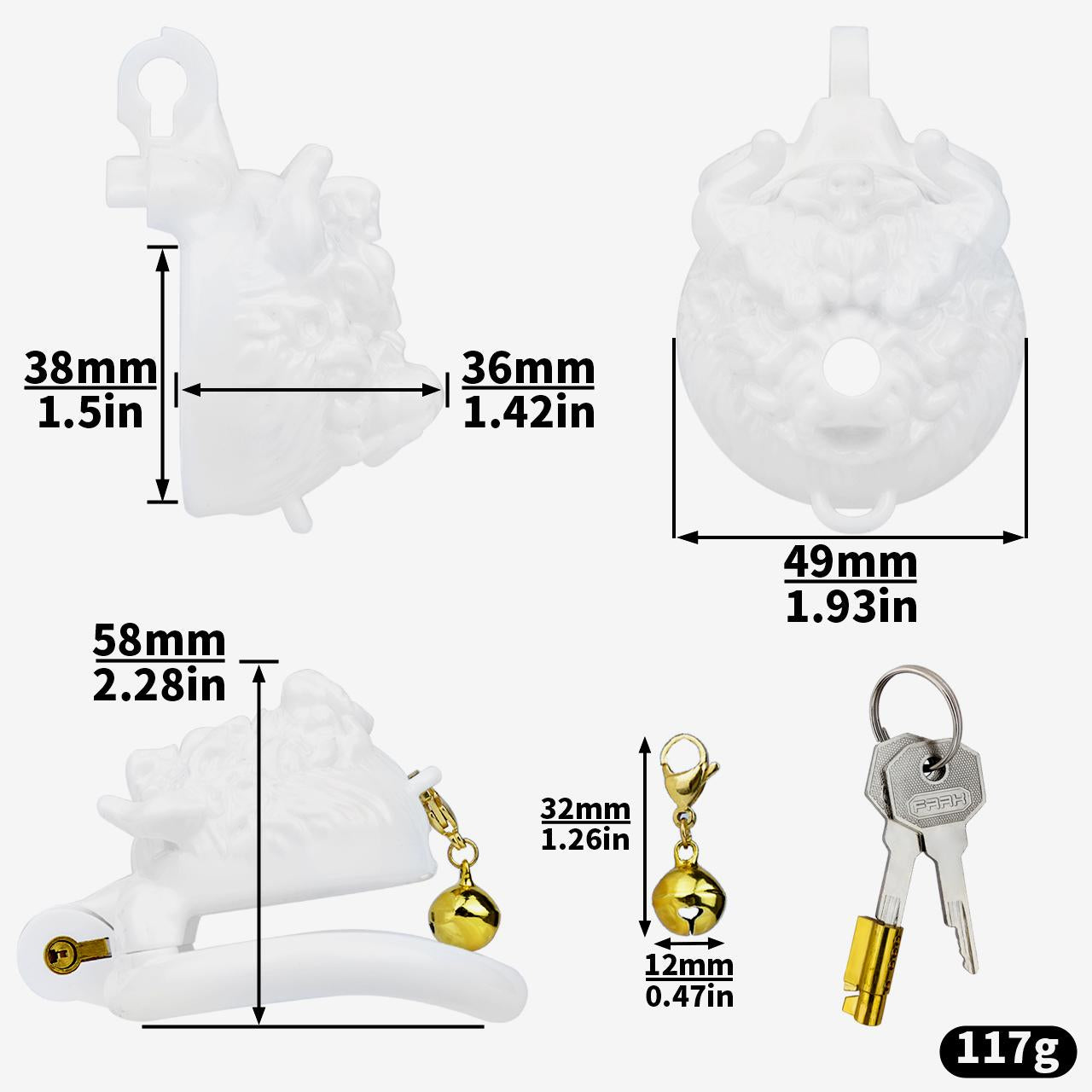 Xscockcage| Jaula de castidad para mariquitas Bull-Head Jaula de castidad rosa