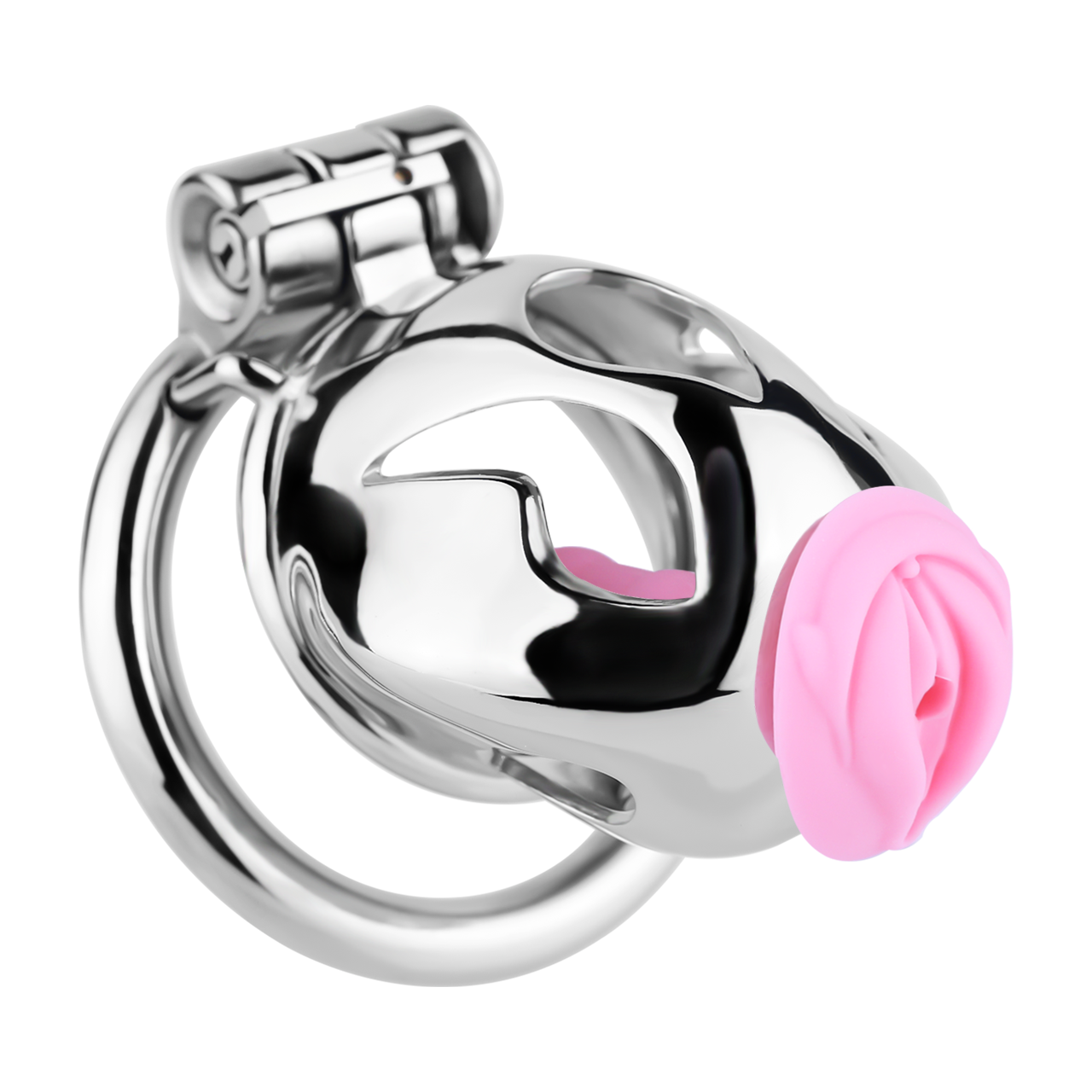 Xscockcage| Sliver COBRA Integrated Metal Chastity Cage