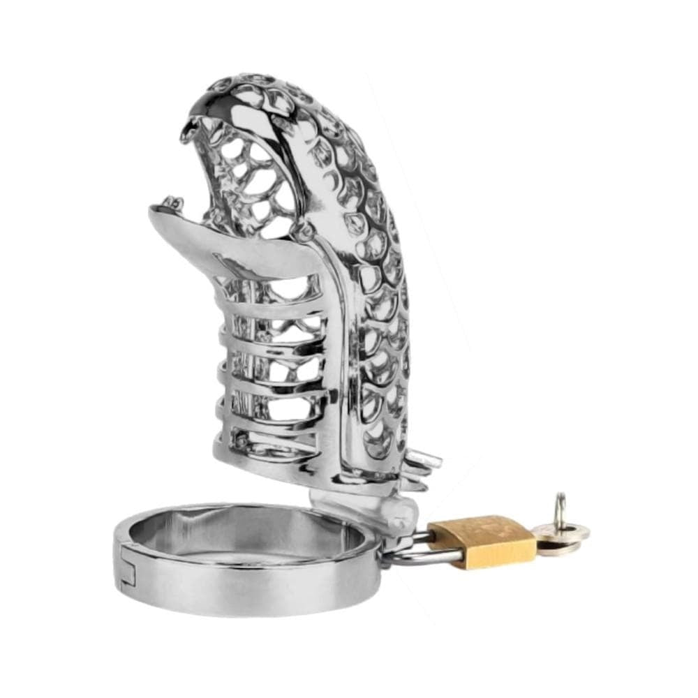 Metal Venom Spiked Chastity Cage