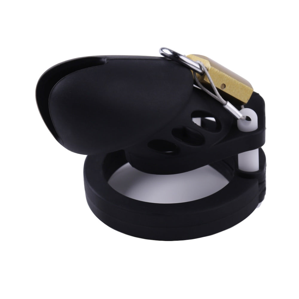 Black Silicone Soft Chastity Cage Small