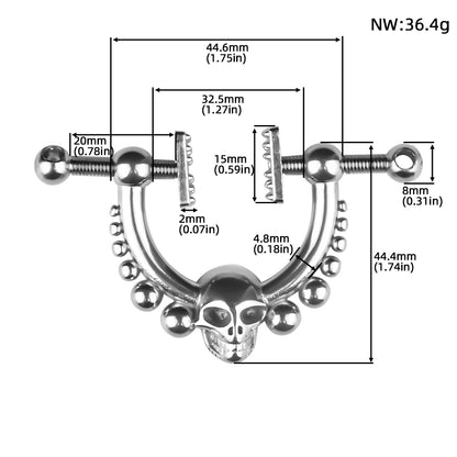Skull Heads Nipple Clamp