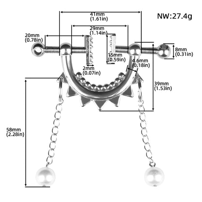 Gear&Pearl Shape Nipple Clamp