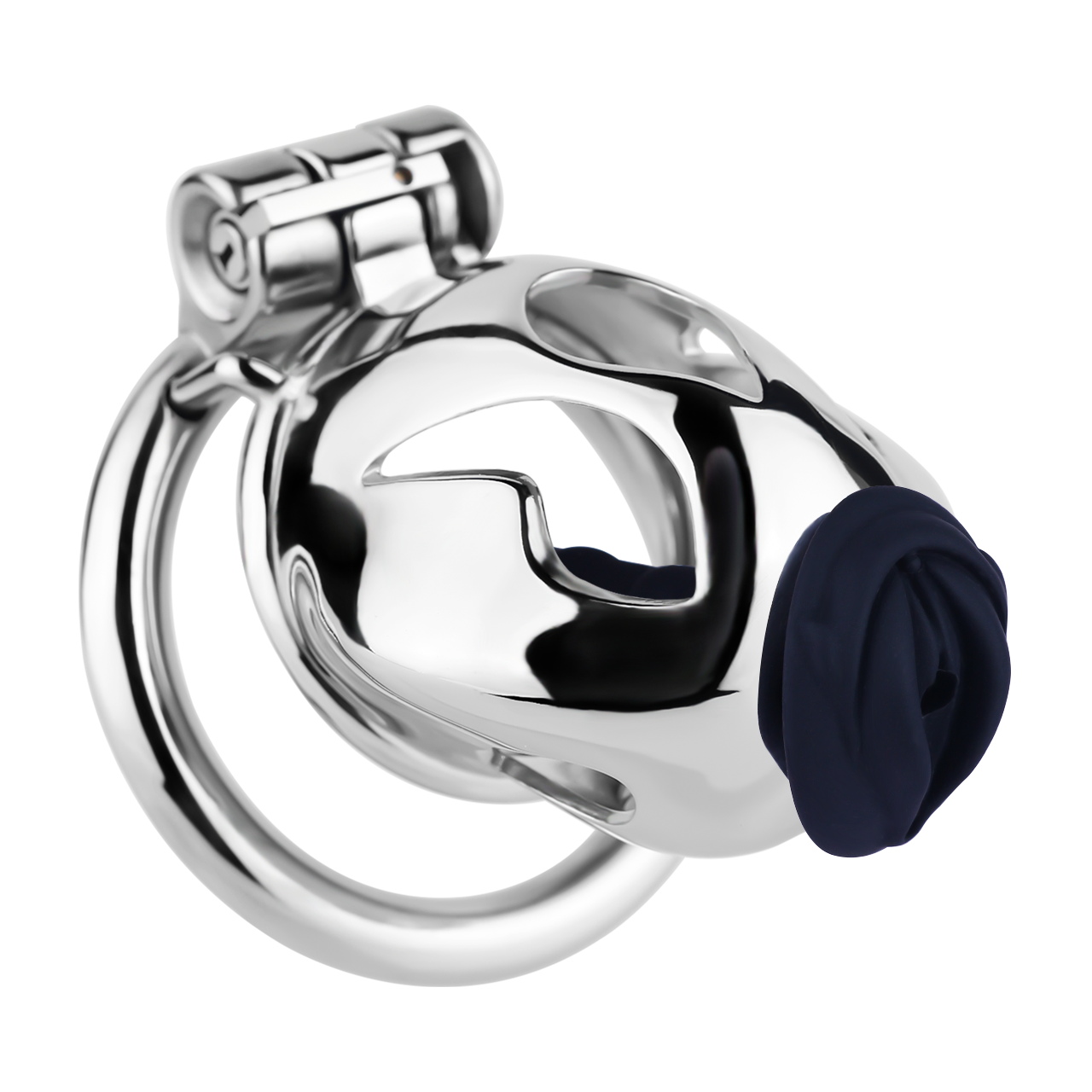 Xscockcage| Sliver COBRA Integrated Metal Chastity Cage