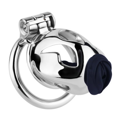 Xscockcage| Sliver COBRA Integrated Metal Chastity Cage